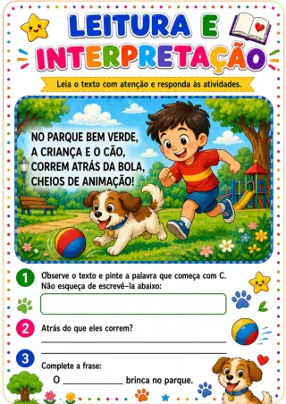 Capa de Atividades Leitura E Escrita