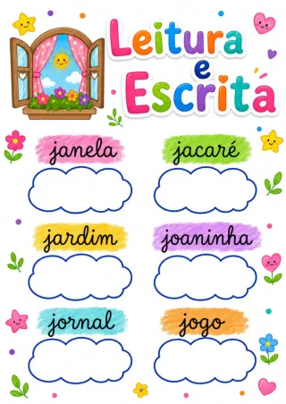 Capa de Módulo Atividades Letra Cursiva