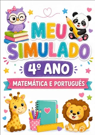 Capa de Simulado Matemática E Português 4°Ano