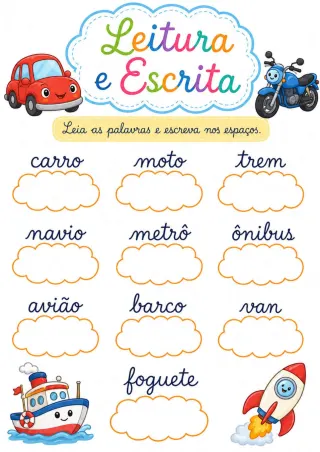 Capa de Atividades de caligrafia