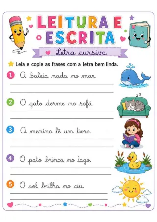 Capa de Atividades De Caligrafia