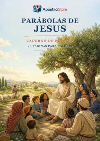 Capa de Parábolas de Jesus - 40 Desenhos para Colorir - Volume 2
