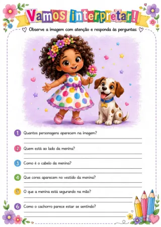 Capa de Caderno de interpretação de imagem.