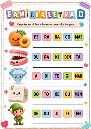 Capa de Caderno De Atividades Do Alfabeto