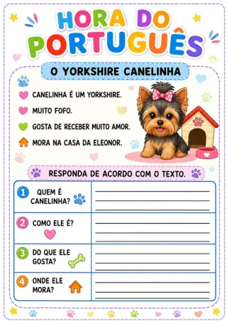 Capa de Caderno de interpretação textual.