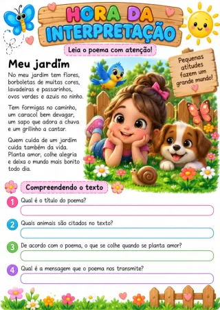 Capa de Caderno de interpretação  textual