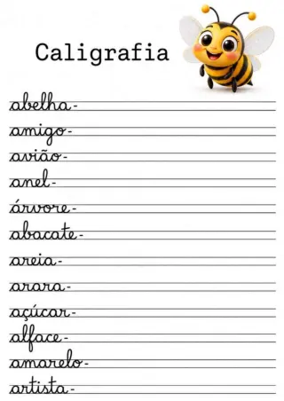 Capa de Caderno de caligrafia