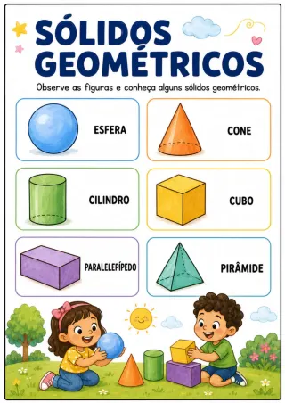 Capa de Sólidos geométricos conceitos e atividades.